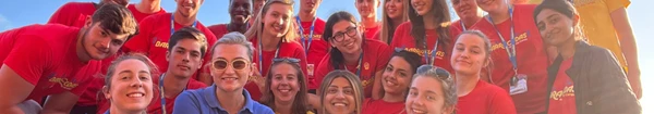 Seasonal staff members in a group